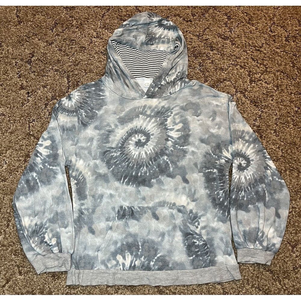 CY Fashion Hoodie Womens S Gray Tie Dye Soft‎ Casual Outdoor Sweatshirt Ladies